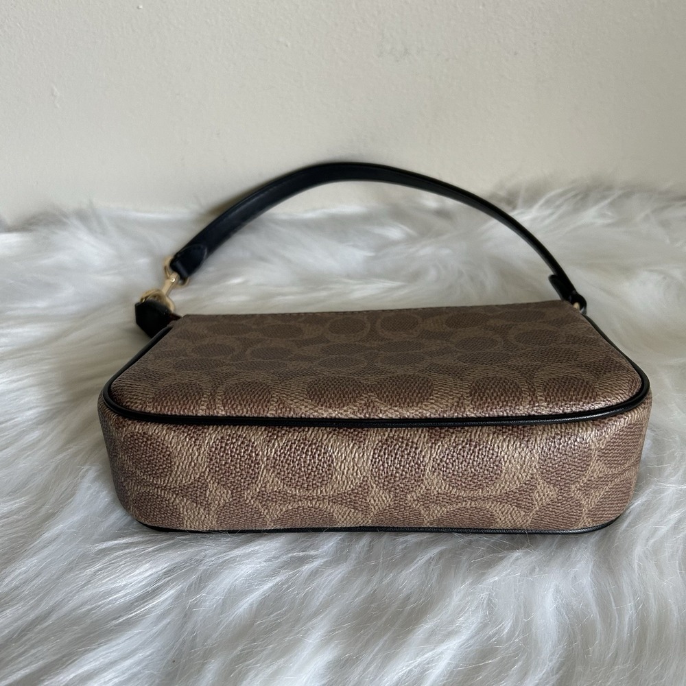 Coach Nolita 19 Signature Canvas Wristlet Bag Brown Black 58032 - Picture 3 of 8